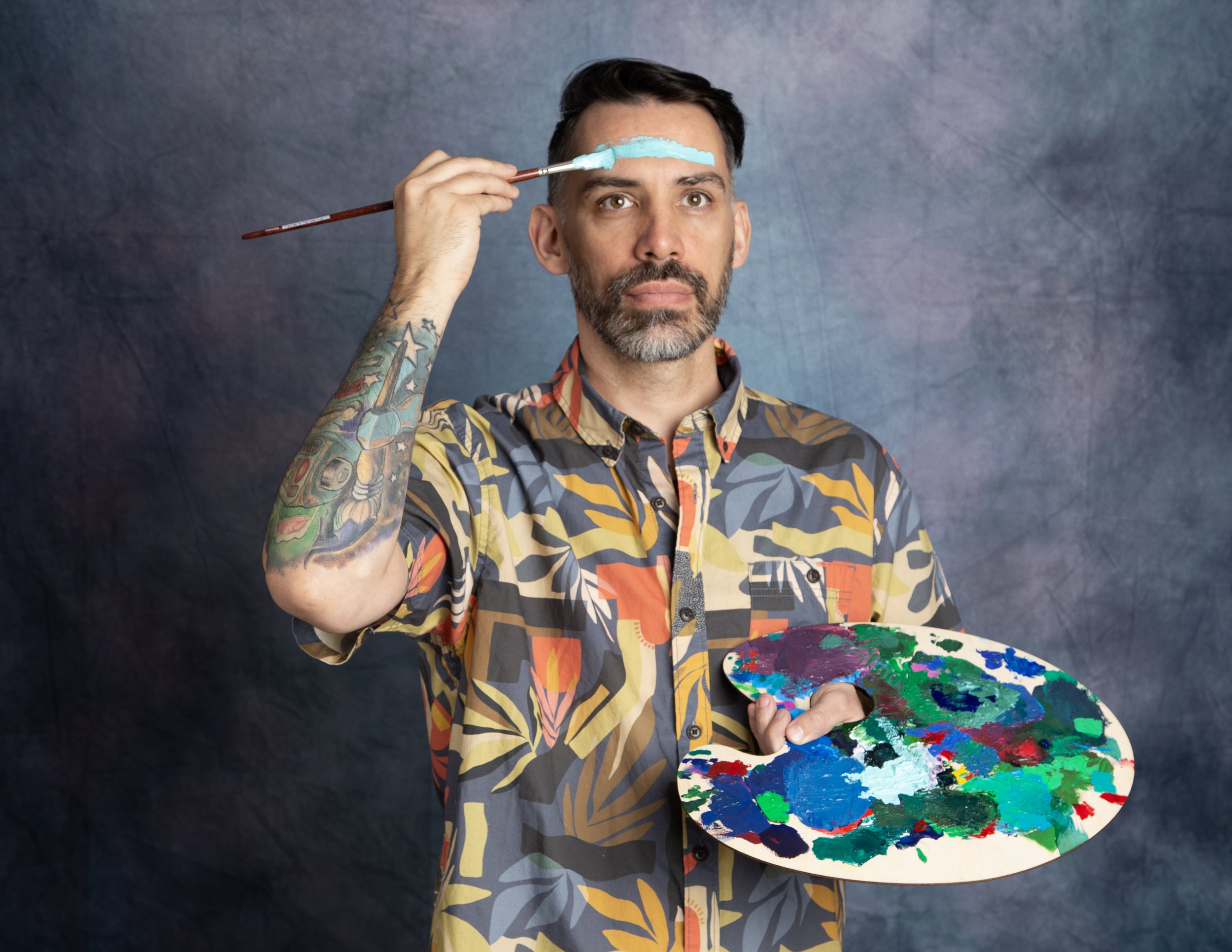 Branding portrait of an artist captured by Fairy Bread Photo in Richmond, VA