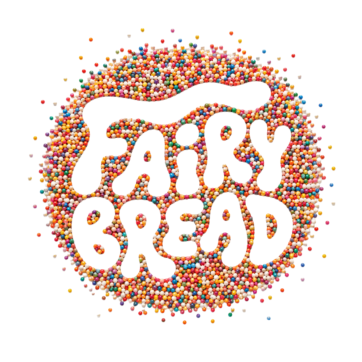 A circular design made of colorful sprinkles for the branding photography company fairy bread photo based in Richmond VA