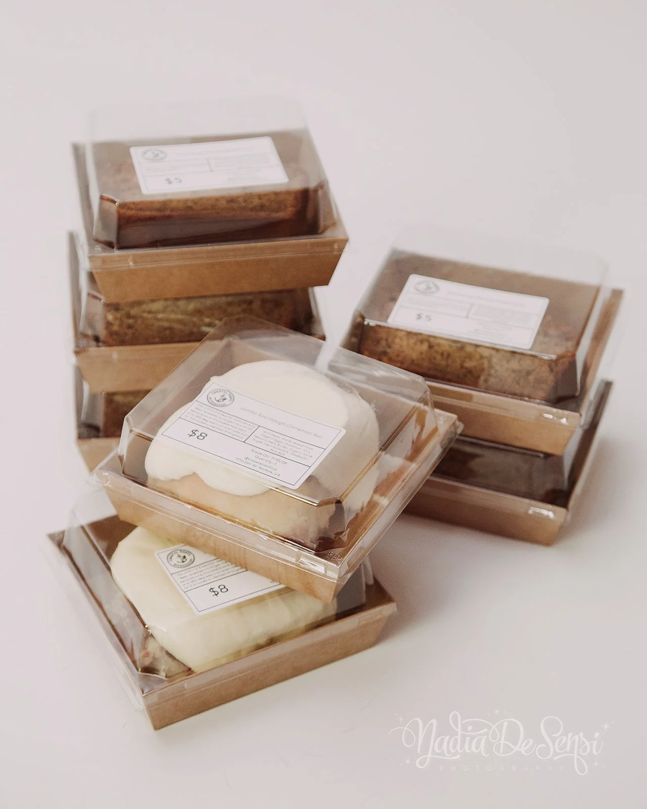 Packaged artisan sourdough bread and baked goods from Coastal Roots Micro Bakery, photographed by Fairy Bread Photography in Richmond, VA.