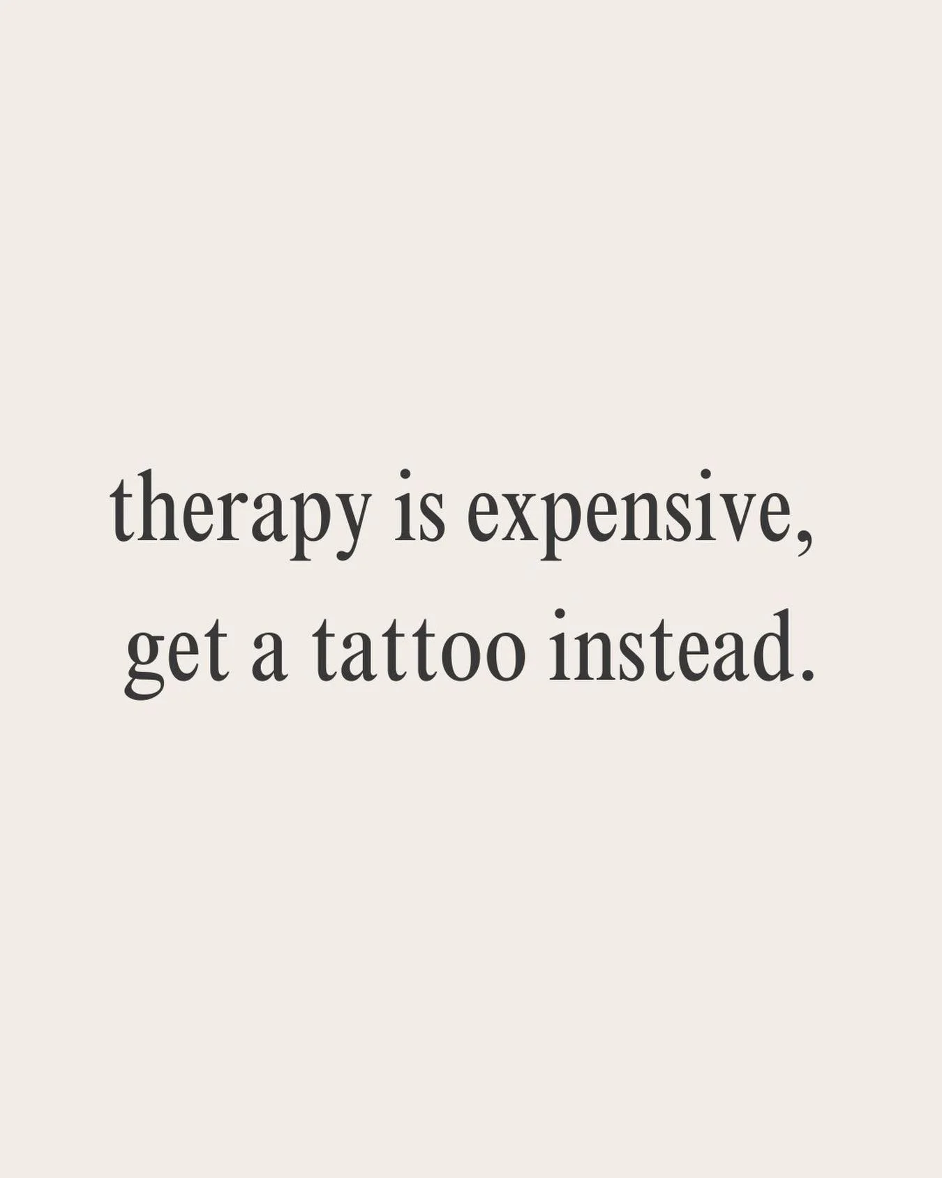 Just saying... 💁&zwj;♀️

Fine line ink = forever therapy. The kind you can see, feel, and carry with you every day.

Book our therapy services (AKA fine line tattoos) using the link in our bio 😉

#TattooQuote #TattooMeme #FineLineTattoos
