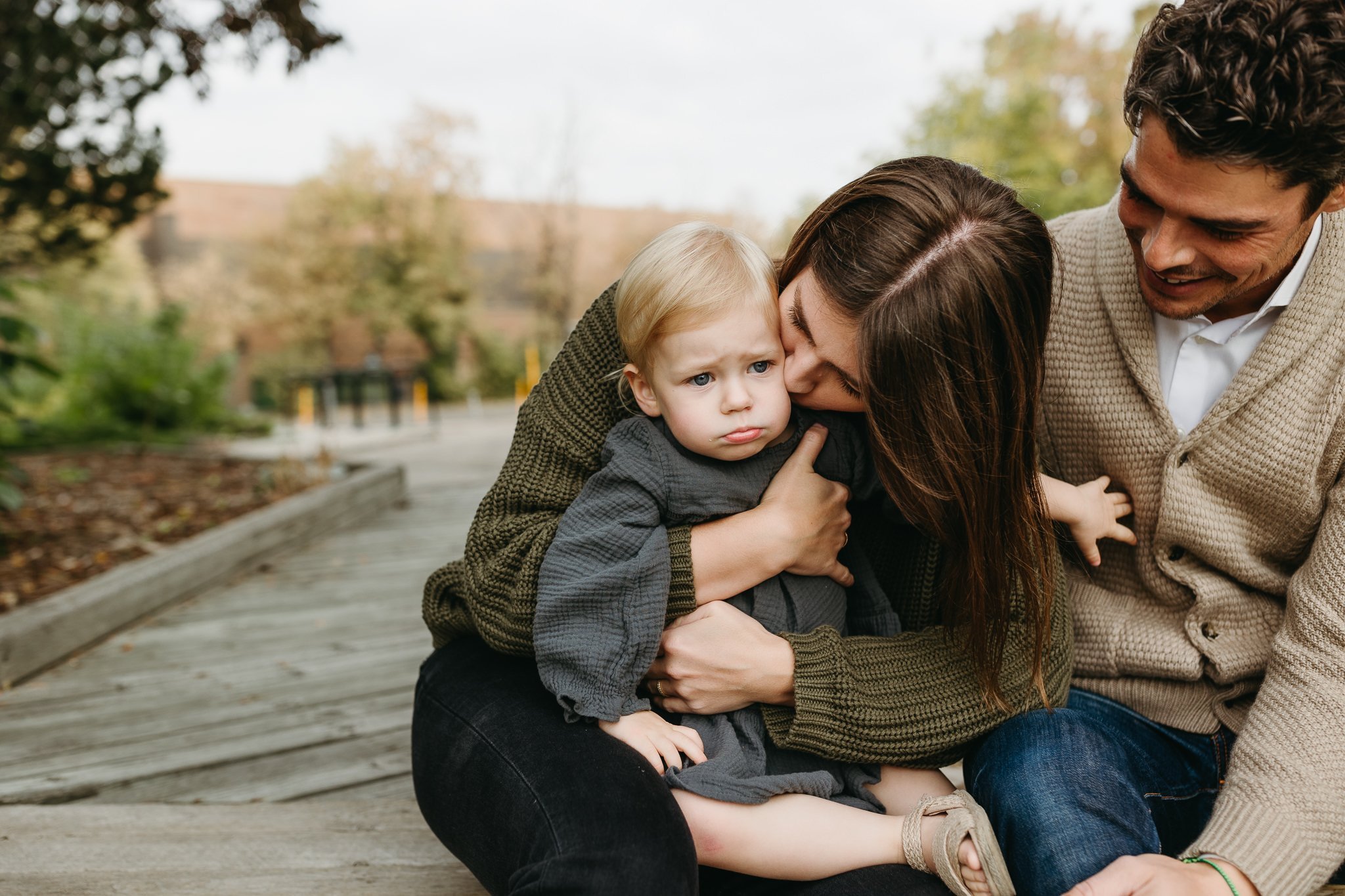 Candid fall family session in Calgary 