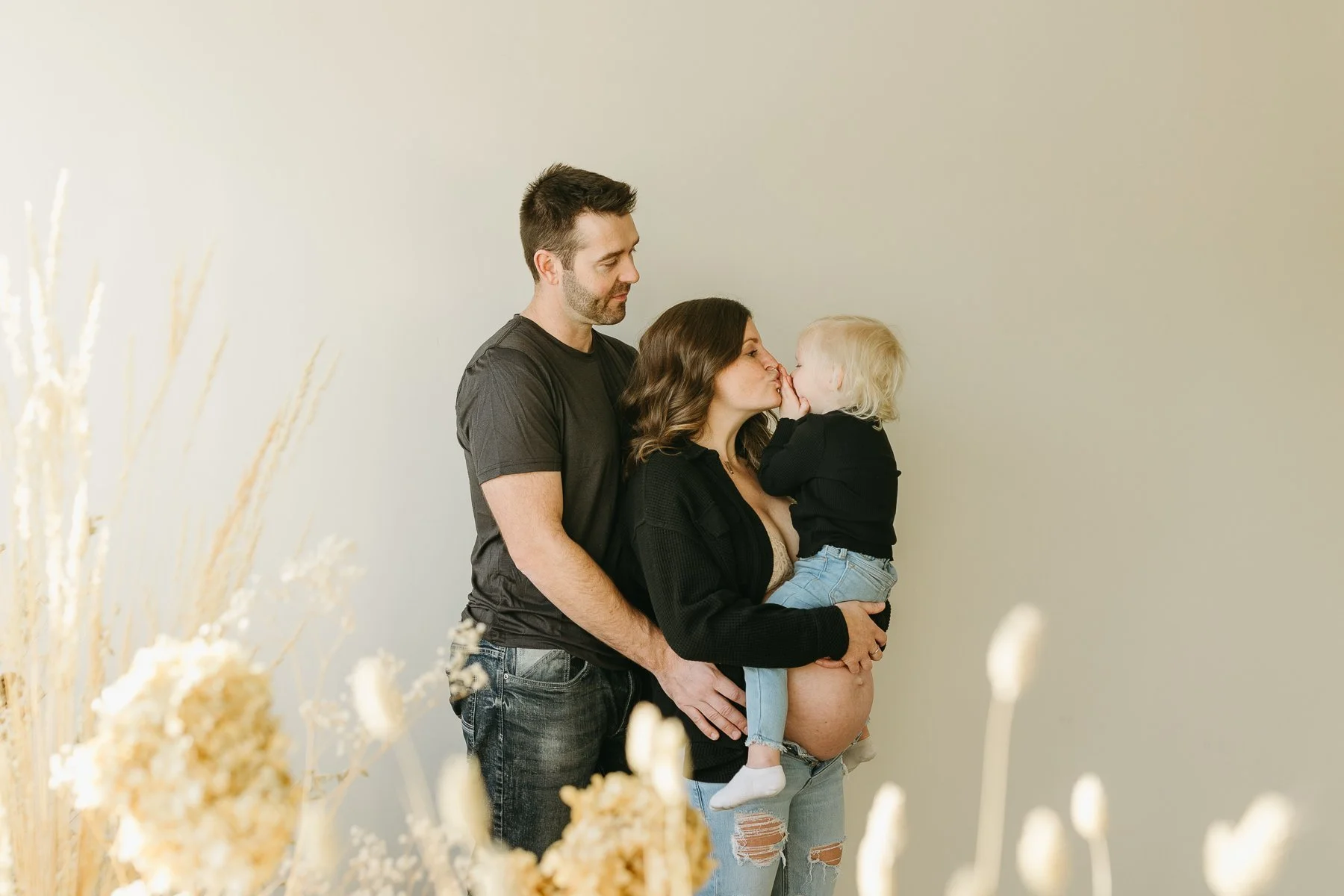 Calgary Maternity Session at Fall For Florals Studio