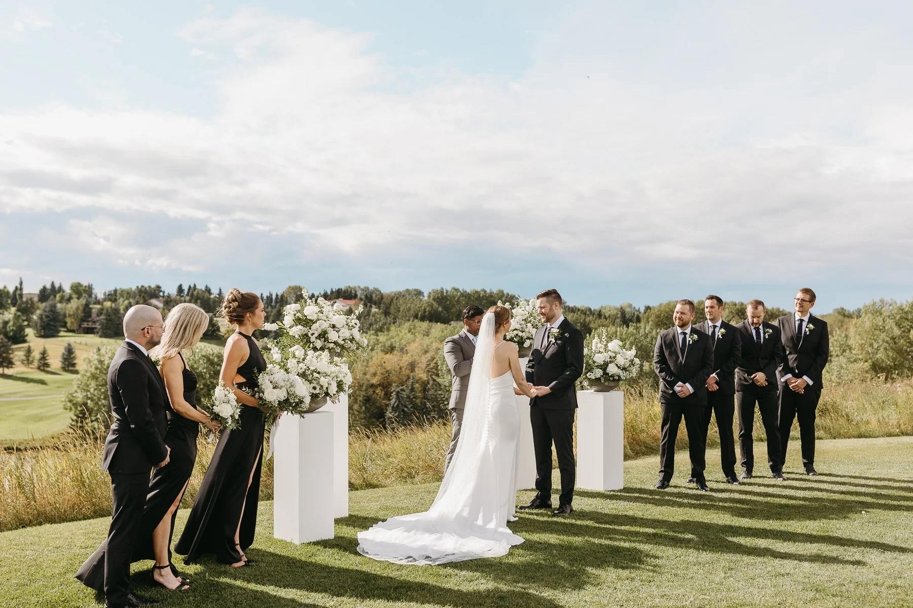 Modern Black and White Wedding Ceremony 
