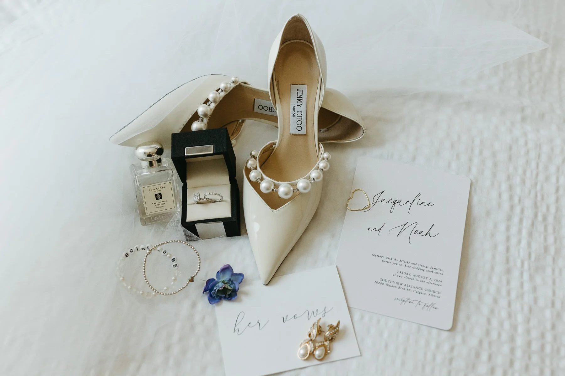 Modern bride flatlay