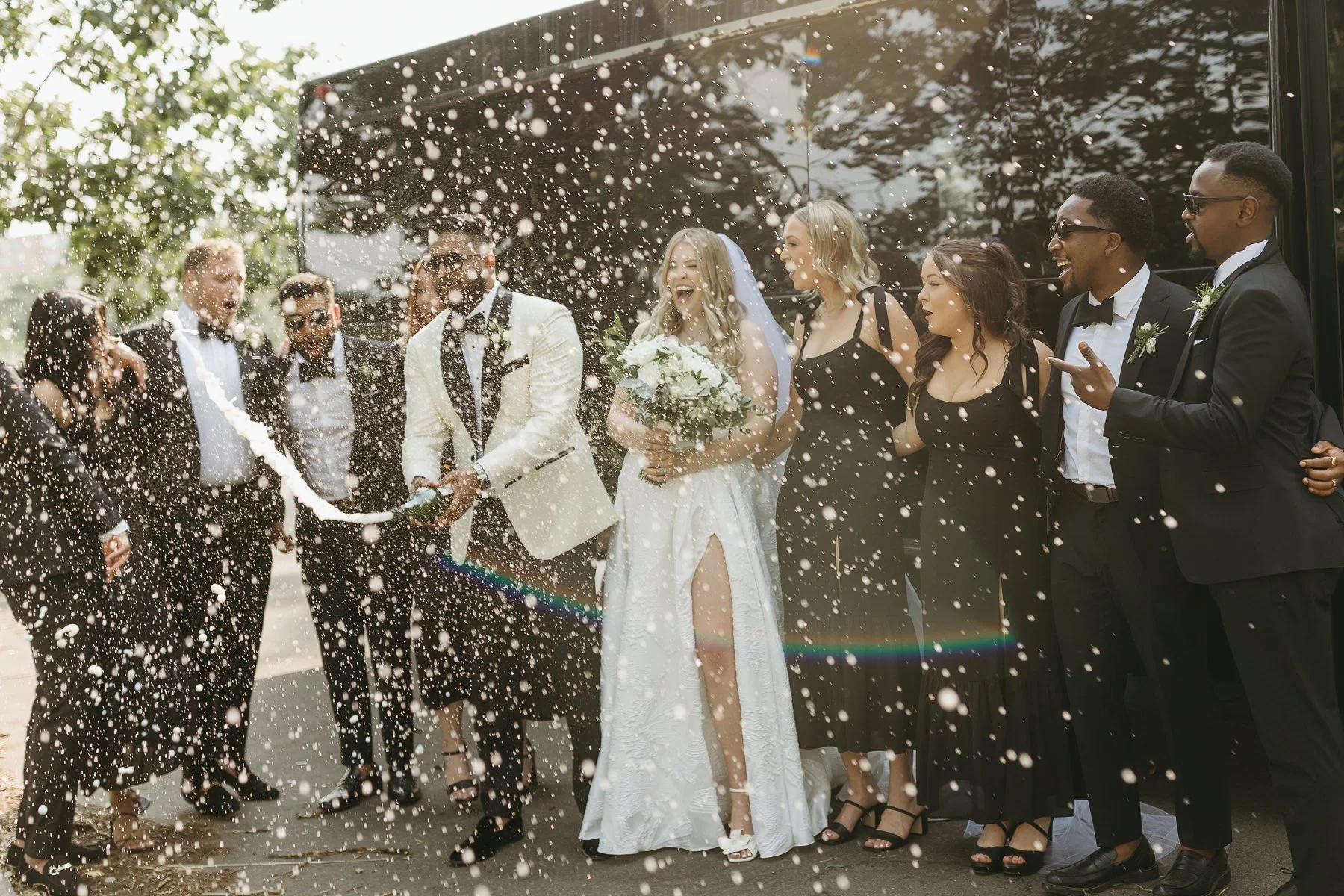 Candid bridal party photos 