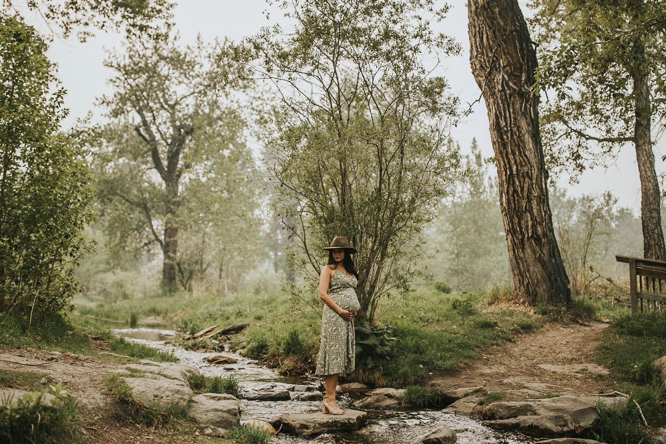 Smoky Calgary Summer Maternity Session