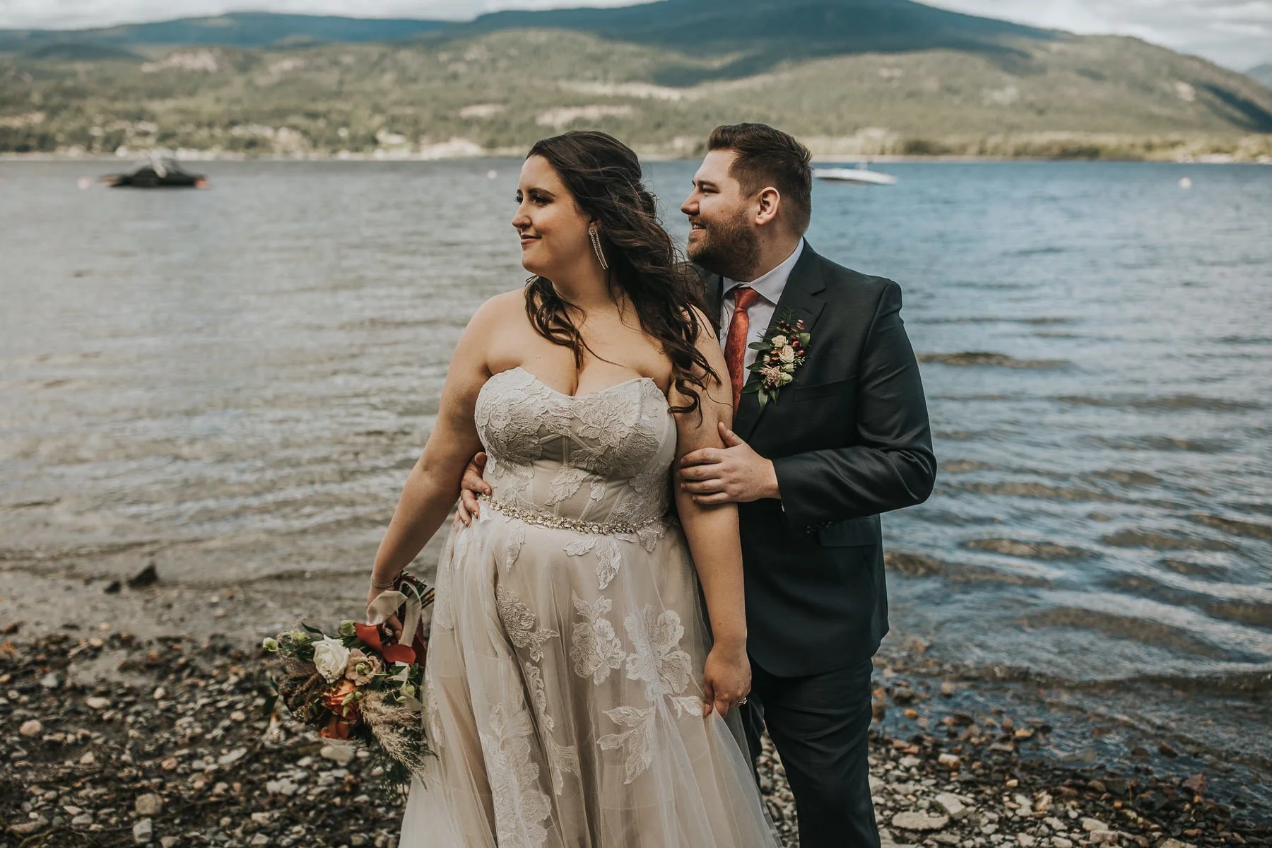 Boho Inspired Shuswap Lake Wedding With Whimsical Touches