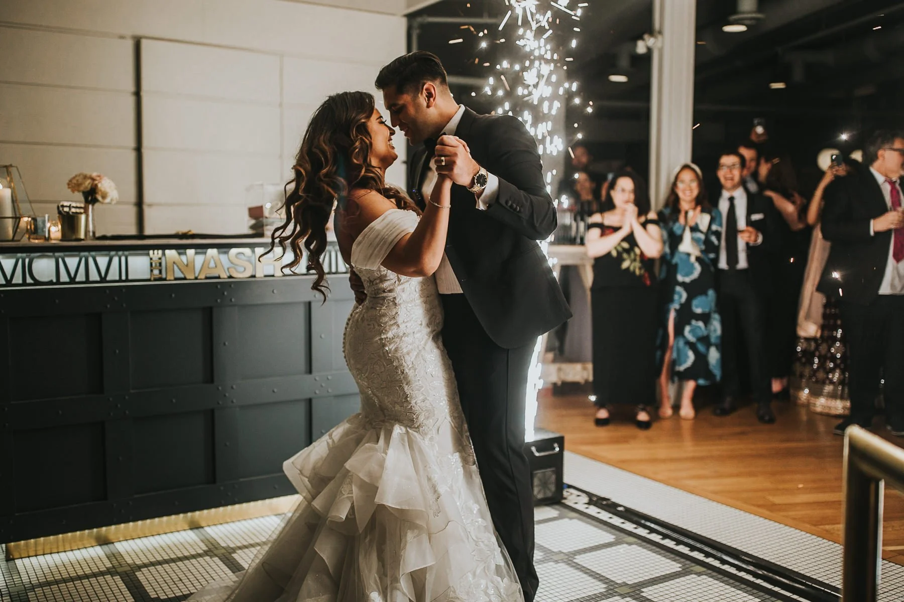 Bride and Groom Sparkler Photos 