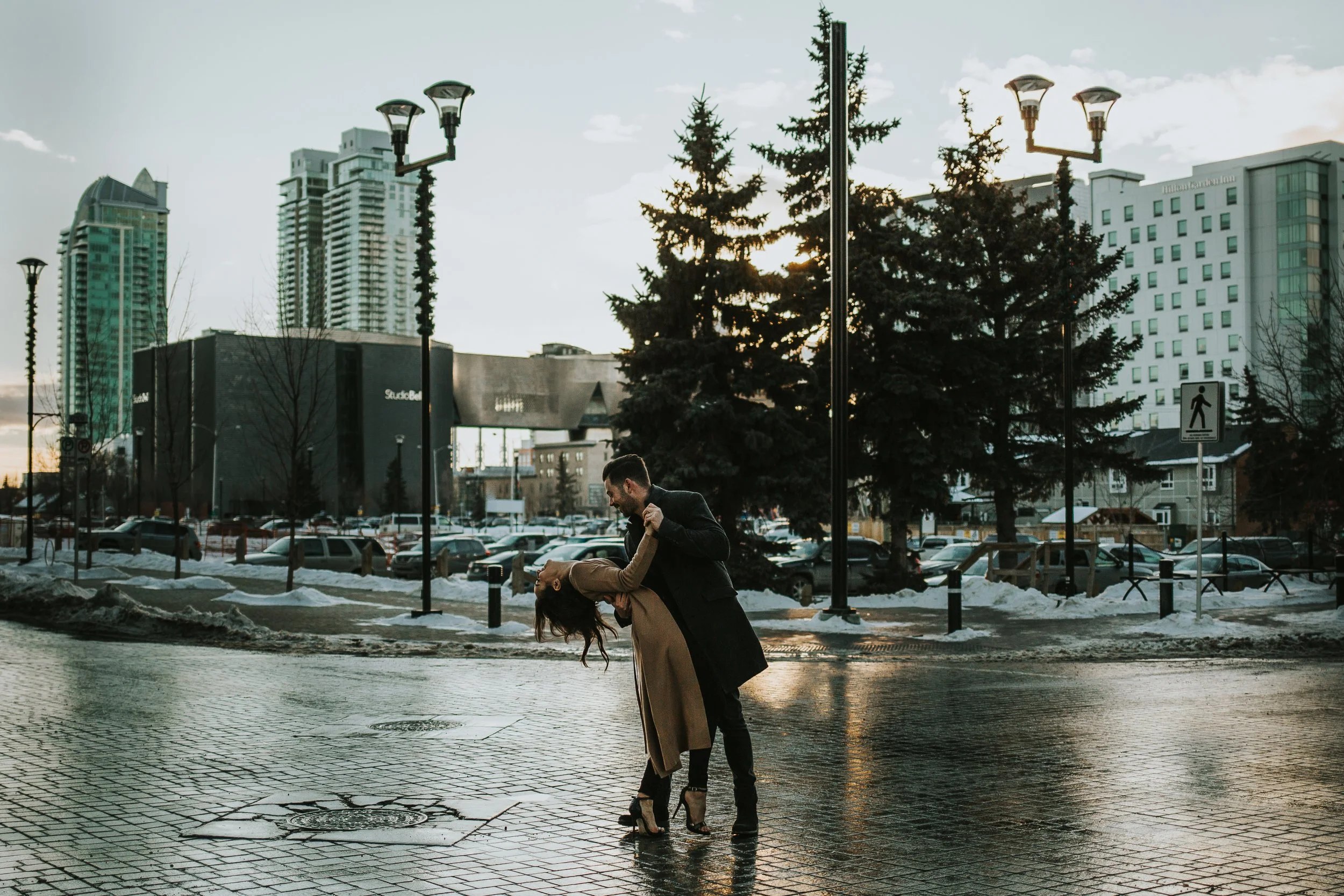 East Village Engagement Session - Calgary, AB - Janelle &amp; Pierre