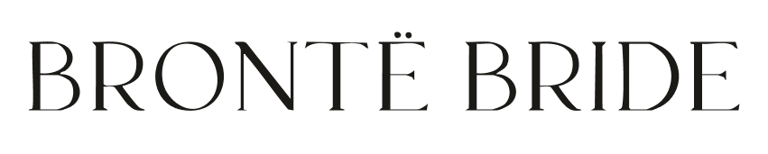 Text says "BRONTË BRIDE" in black on a dark background.