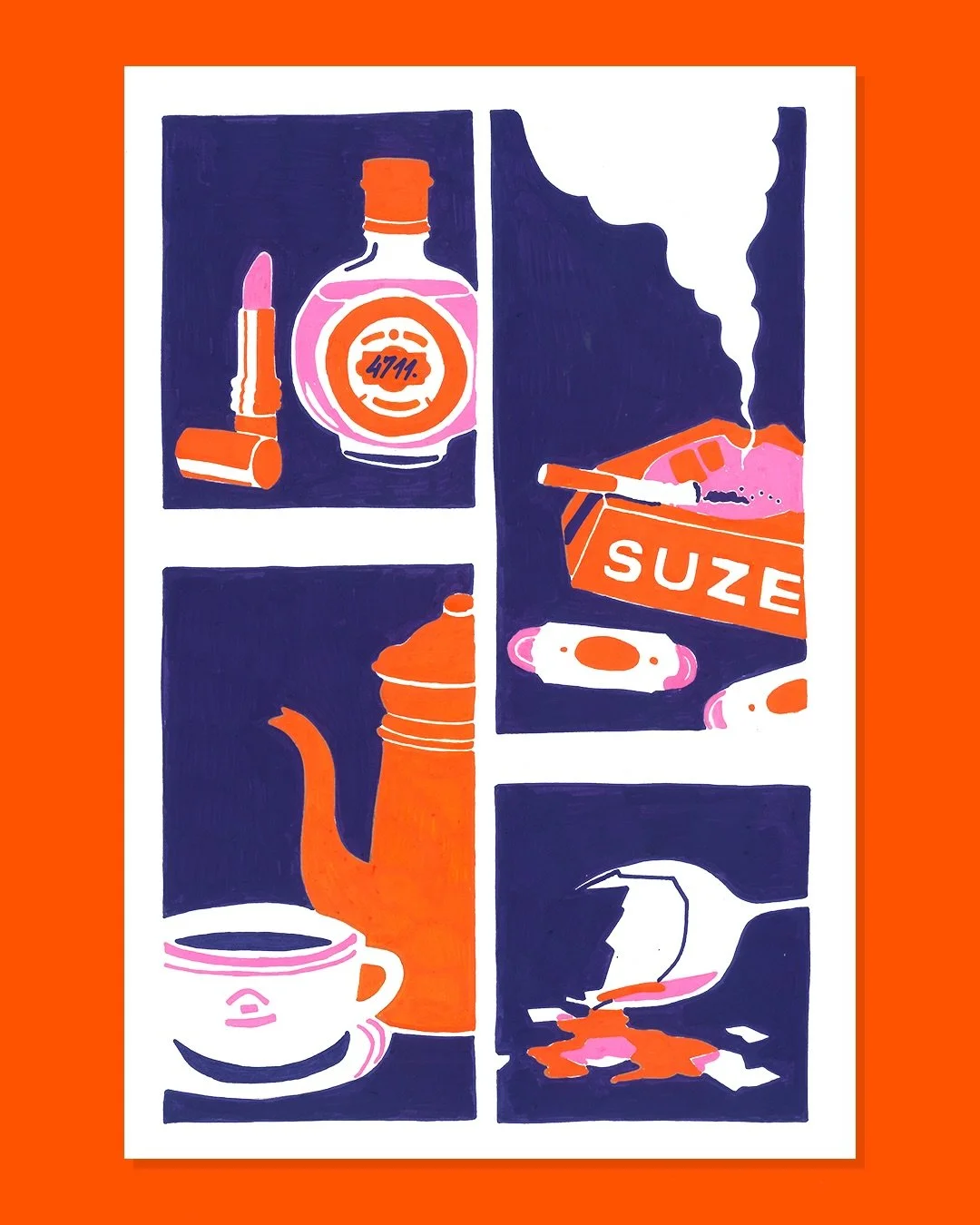 Poussez la porte de la chambre de Marie-Lou. 
🚬🍷💄

Goodbye Marie-Lou est mon projet de roman graphique en cours.

Une enqu&ecirc;te illustr&eacute;e, entre l&rsquo;intime, le documentaire et la fiction, &agrave; la recherche de la femme qui a d&ea