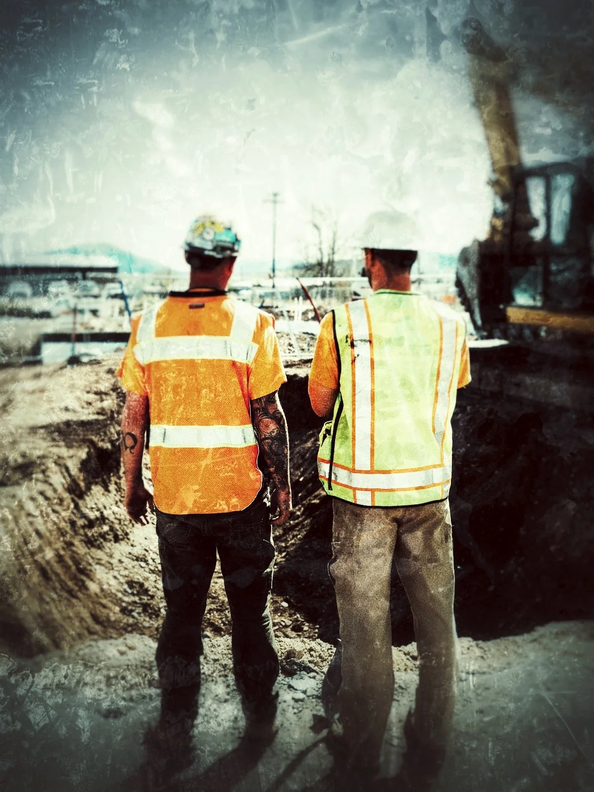 construction workers on an active job site showing teamwork, physical labor, and coordination under pressure