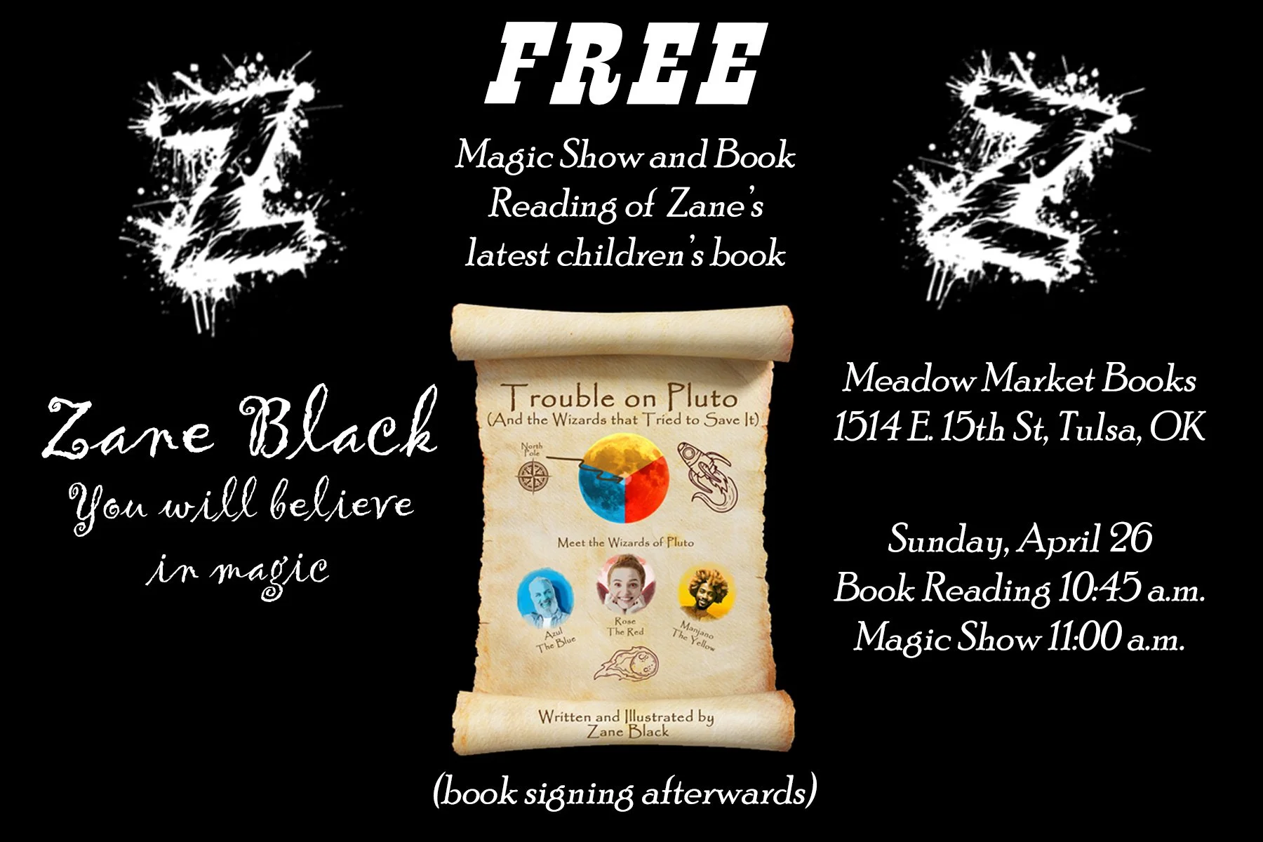 Magic Show and Story Time with Zane Black