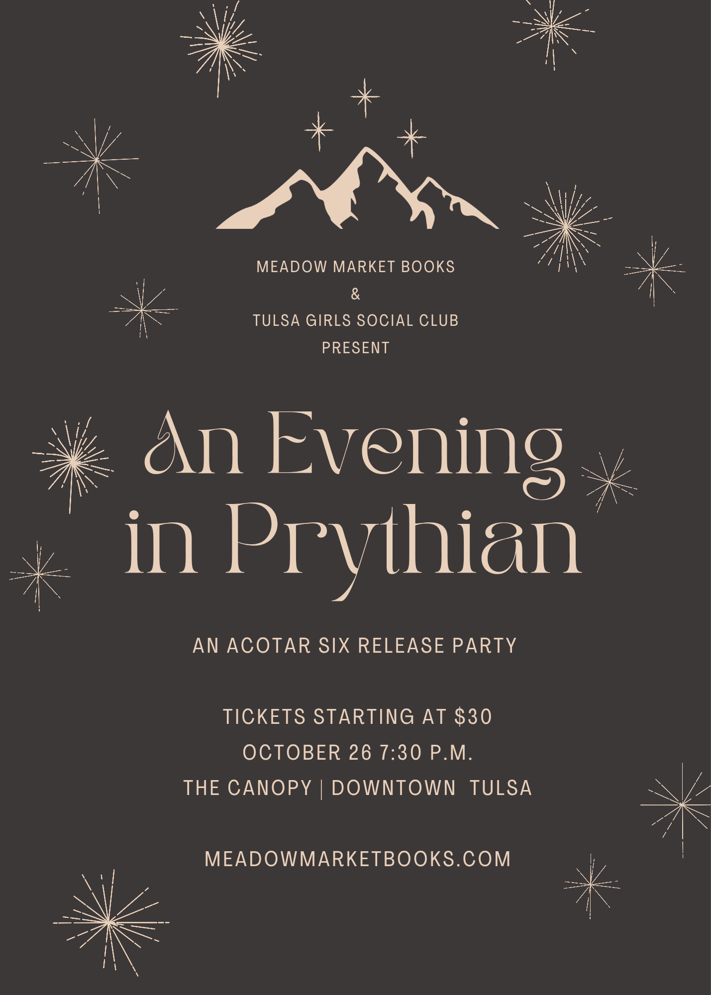 SOLD OUT: An Evening in Prythian: An ACOTAR 6 Release Party