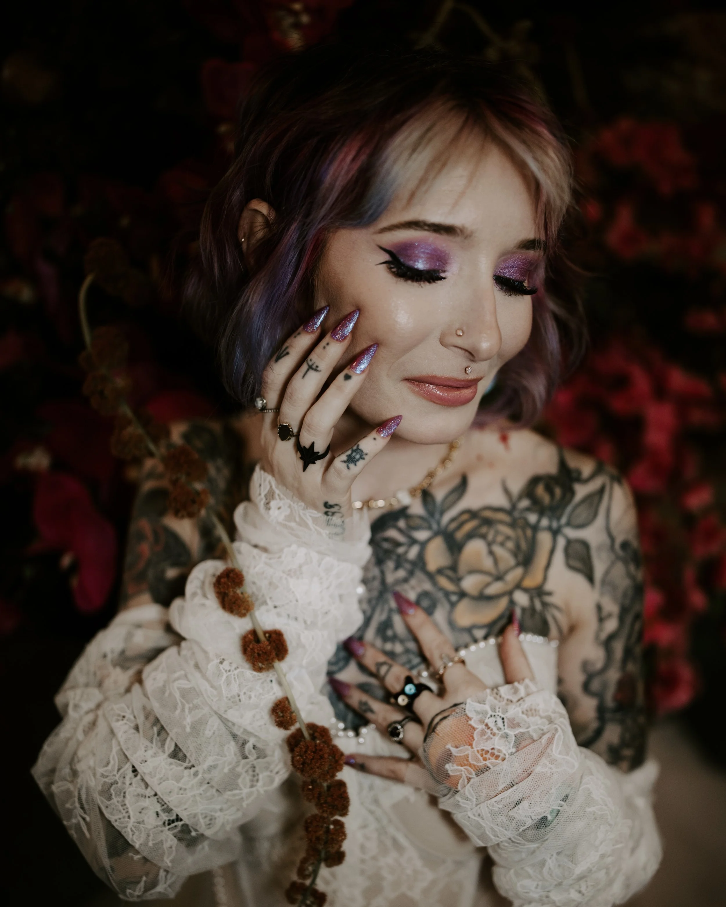 colorful bridal glam