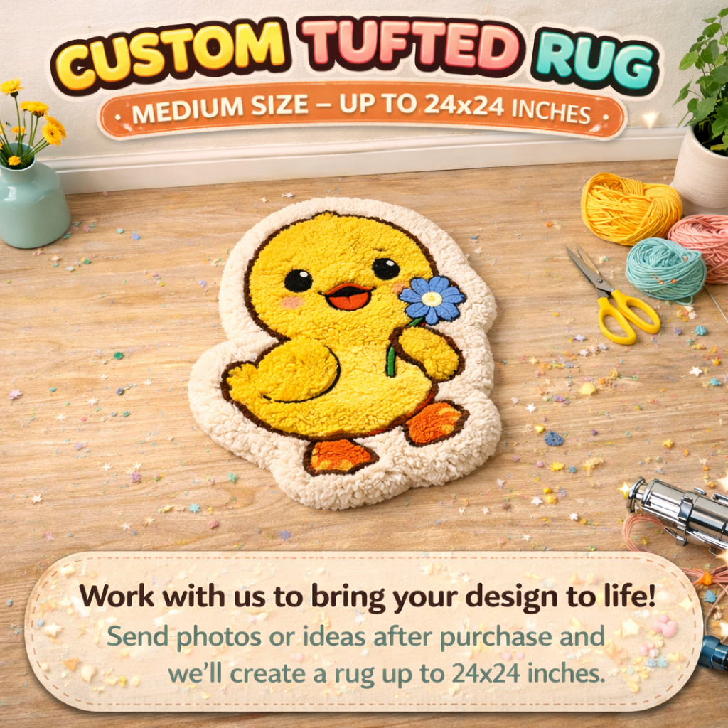 Medium Custom Tufted Rug – Handmade Personalized Rug, Made to Order