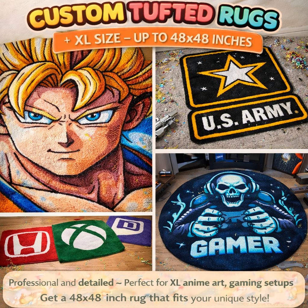 X Large Custom Tufted Rug – Handmade Personalized Rug, Made to Order