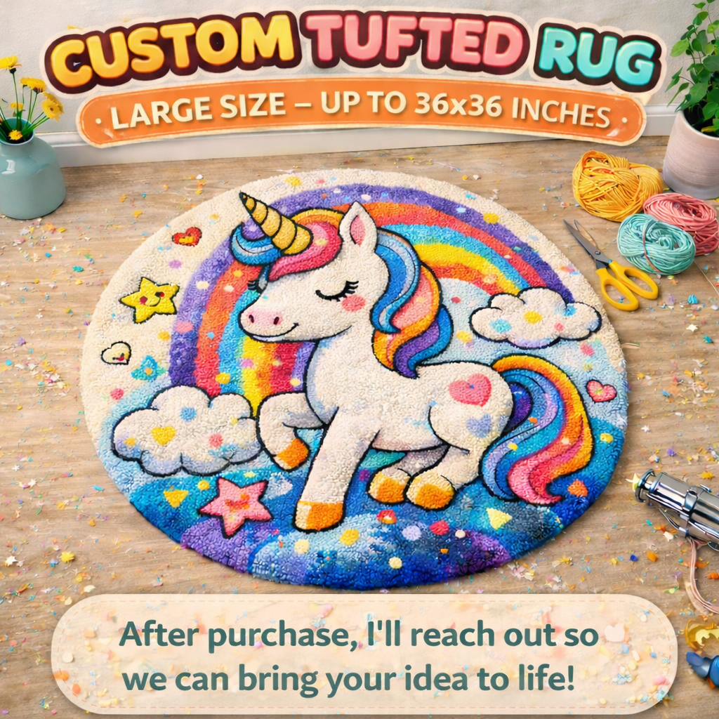 Large Custom Tufted Rug – Handmade Personalized Rug, Made to Order