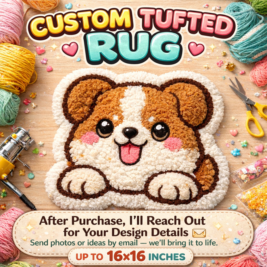 Small Custom Tufted Rug – Handmade Personalized Rug, Made to Order