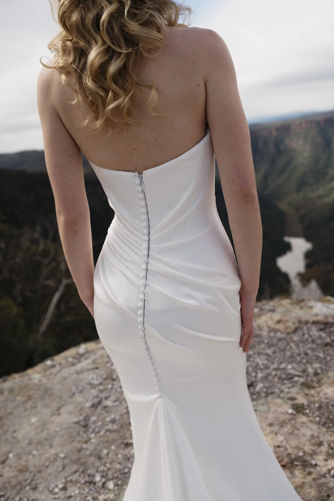 Moira Hughes Bindi fitted drape classic wedding dress strapless 31.jpg