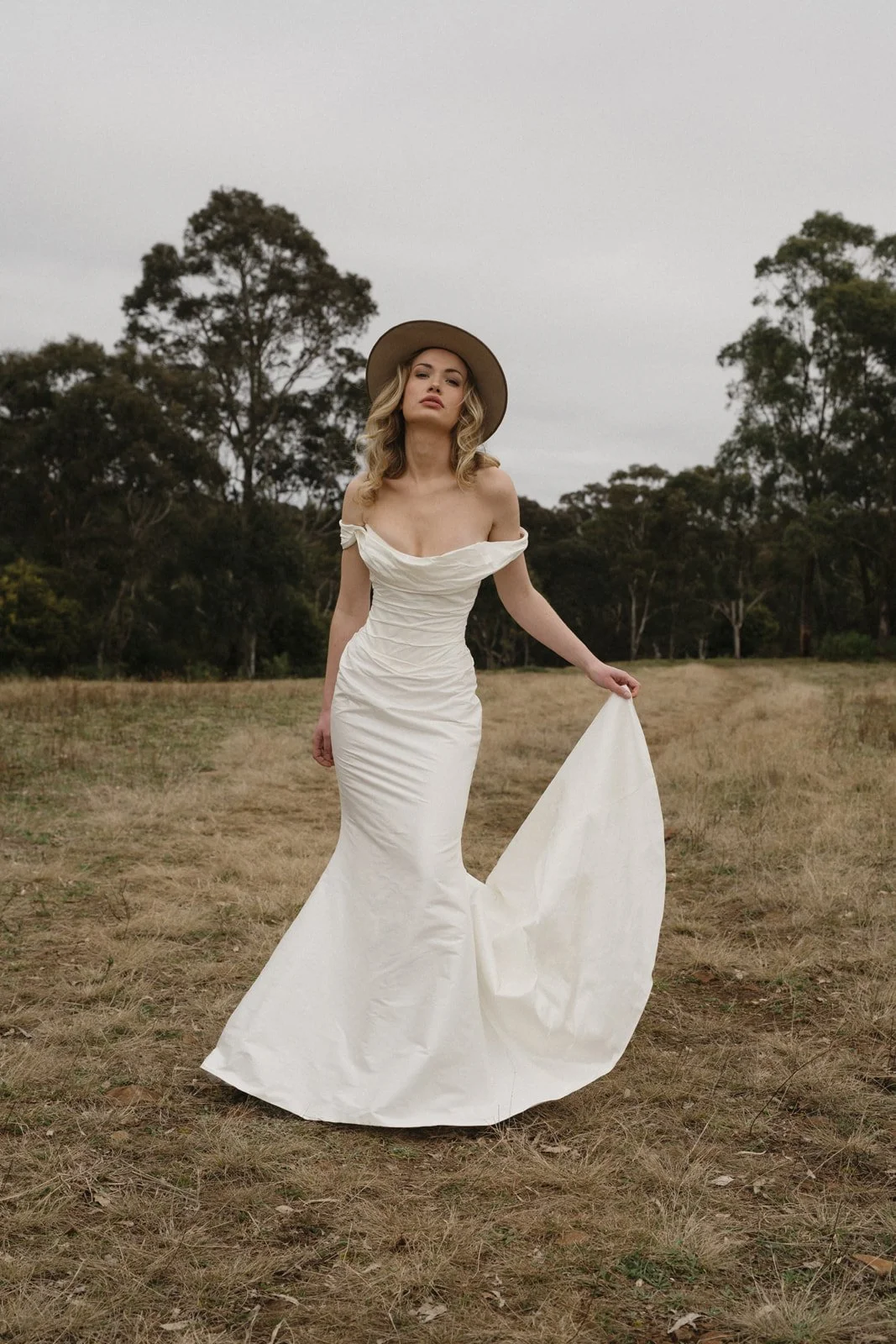 Moira Hughes Tarni skirt raw silk light drape column fitted train5.jpg