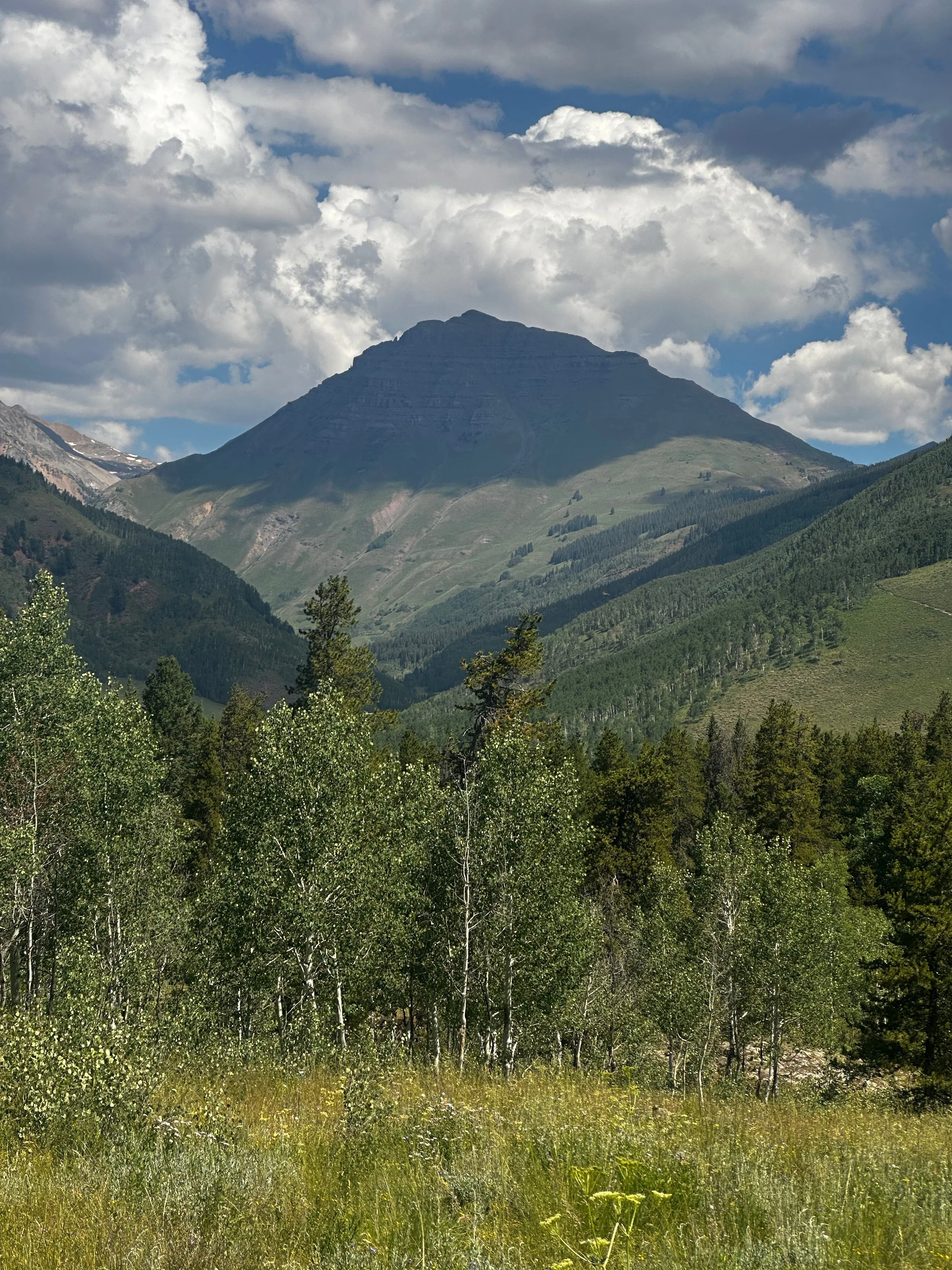 View of Teocalli Mountain in Crested Butte, representing our local expertise in adventure concierge and trip planning for second-homeowners