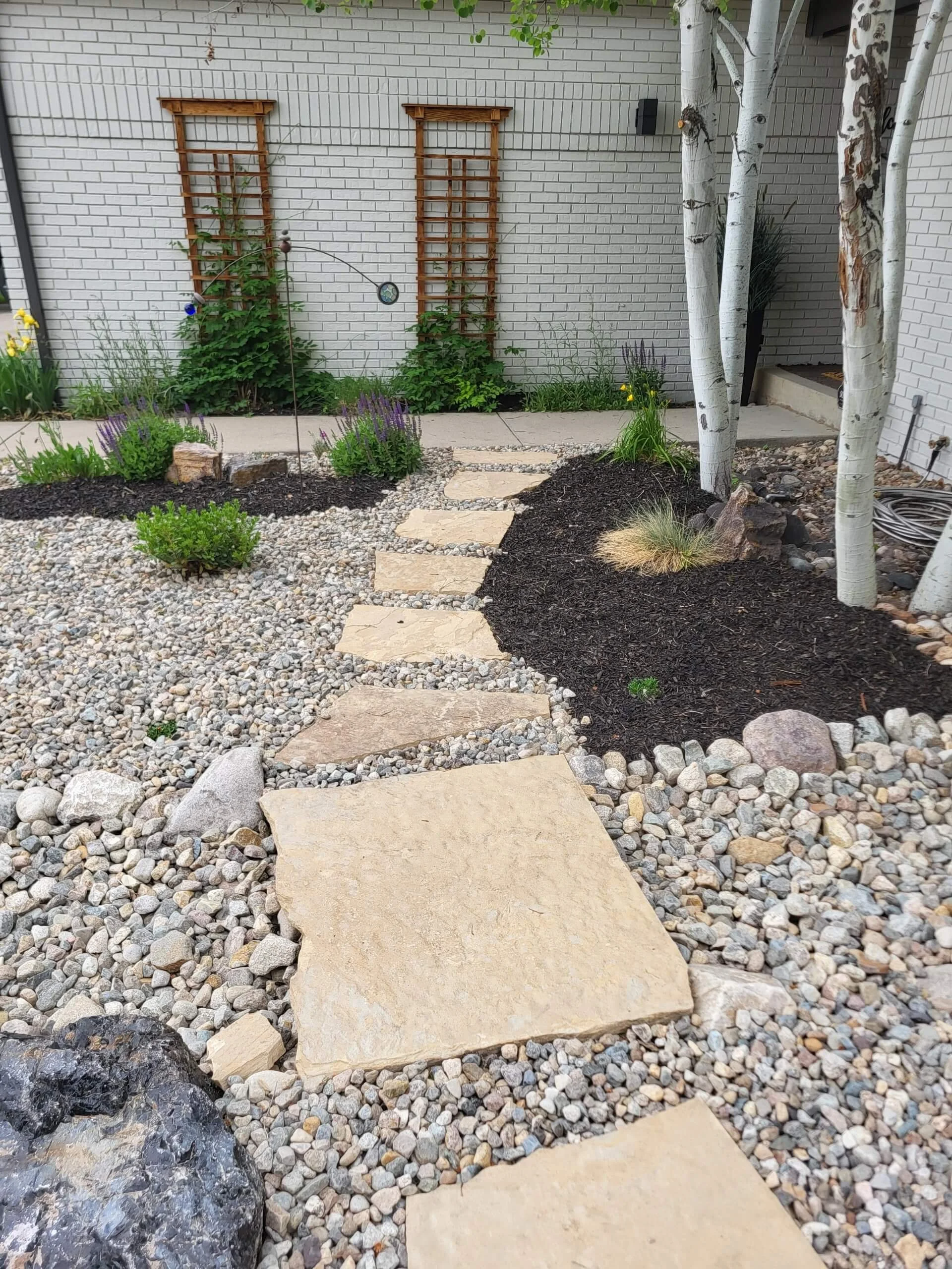 Stone Patio Walkway