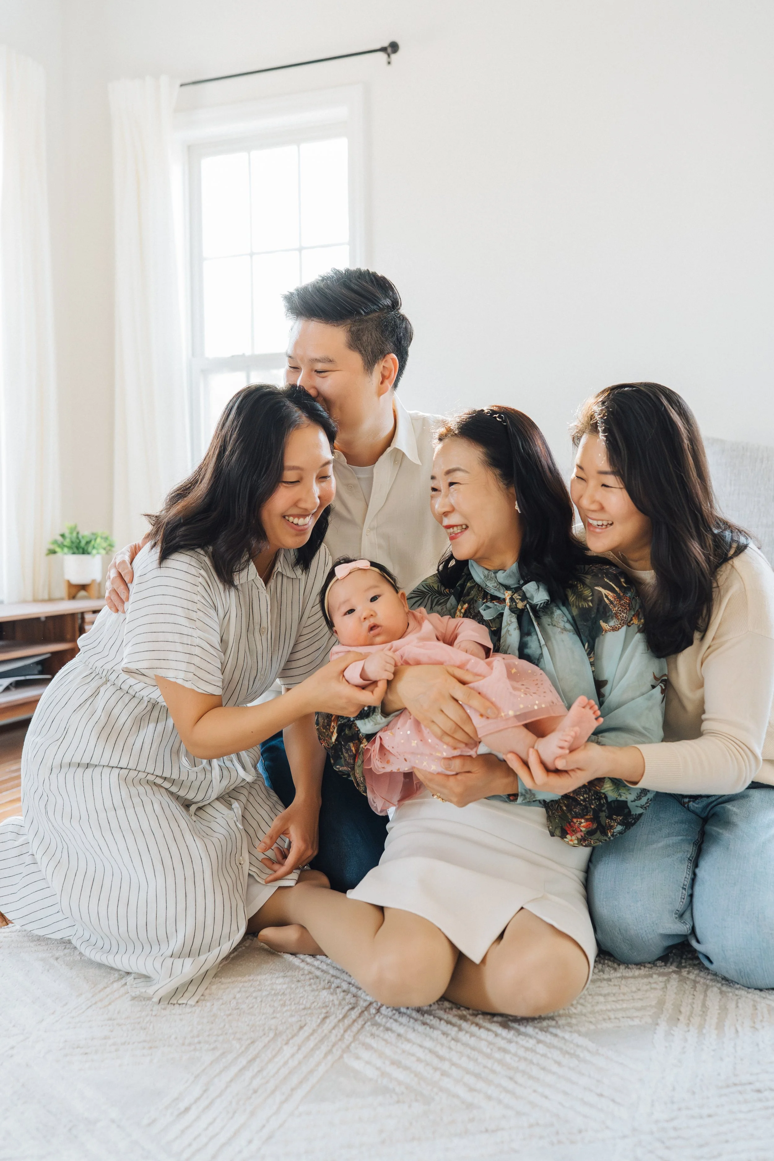 A Baek-il Celebration at Home | In-home Family Photography in Cary, NC