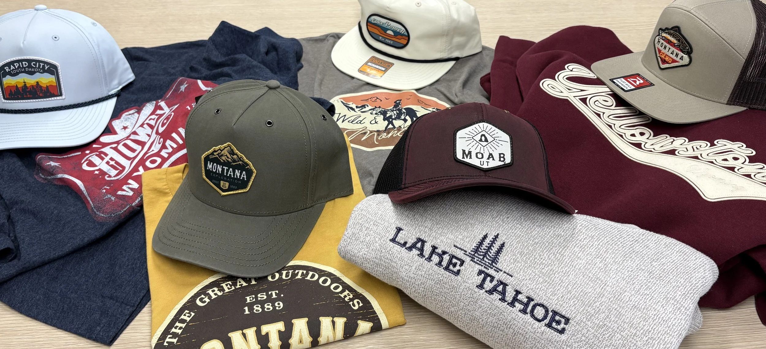 How do resorts and souvenir shops create custom apparel that actually sells?