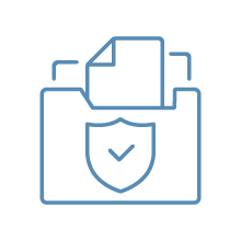 File folder icon with a shield and checkmark