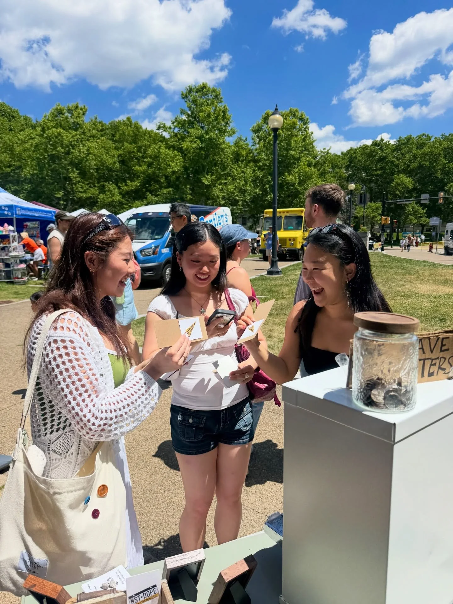 lucky star debut yesterday @neighborhoodflea was a success! it was so fun to see my little vision come to life. thank you to everyone!!! that stopped by to get a little pocket print or postcard set .☘︎ ݁˖𑣲⋆