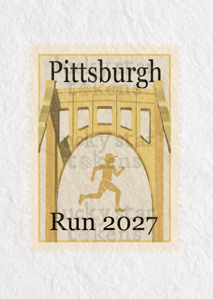 2027 DICK'S Sporting Goods Pittsburgh Marathon Launch Day: Run 2027 Stamp