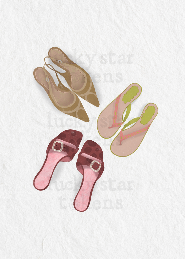 Y2K Shoe Collection Print