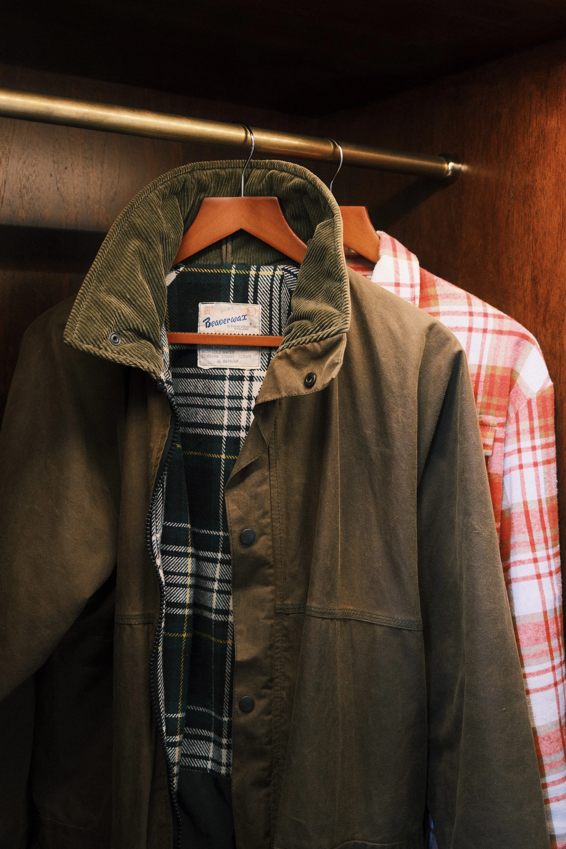 Barbour Waxed Jacket with Tartan Linings