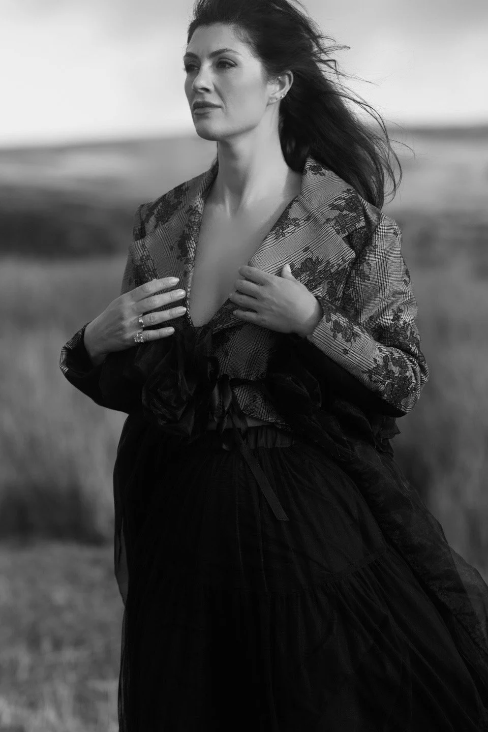   Model wears Torin Designs  