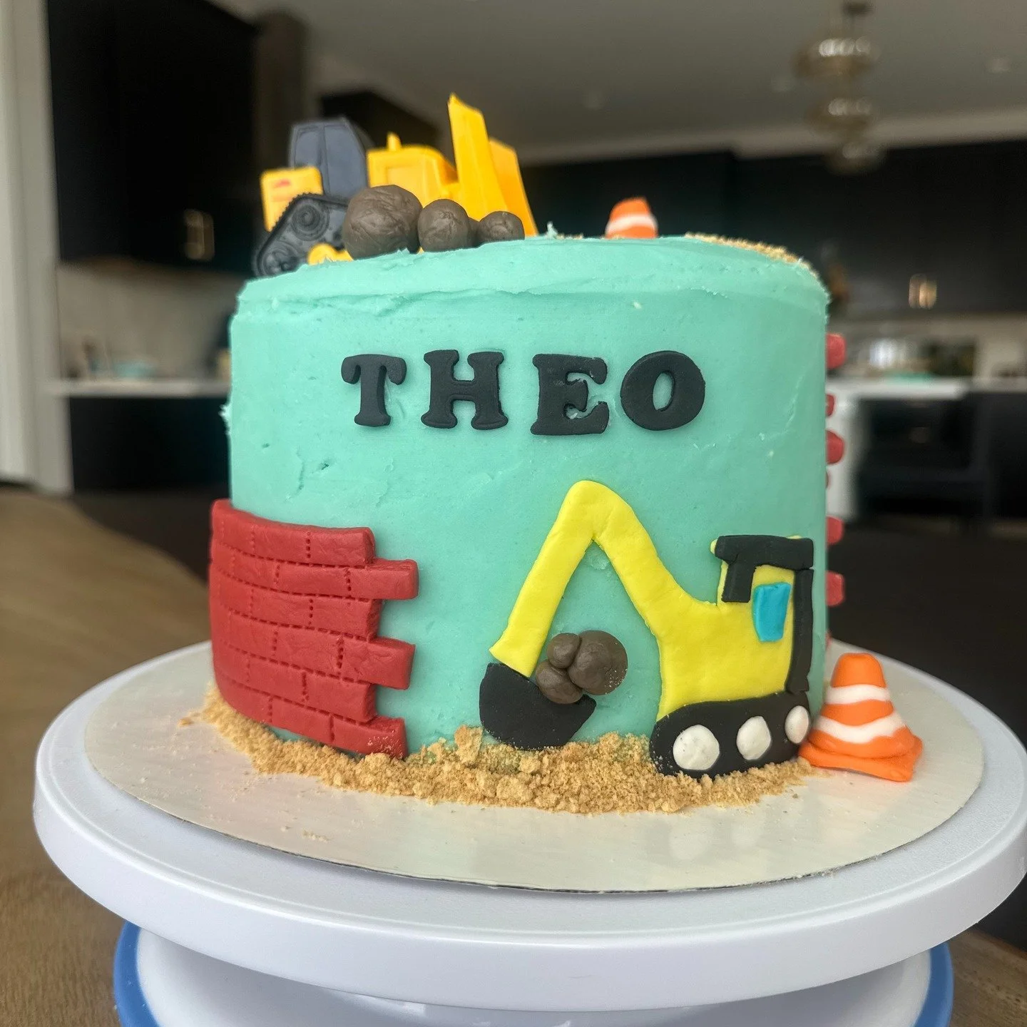 Digging into three 🚧🎉

This construction-themed cake was made to celebrate Theo&rsquo;s 3rd birthday &mdash; complete with trucks, dirt, and lots of fun!
