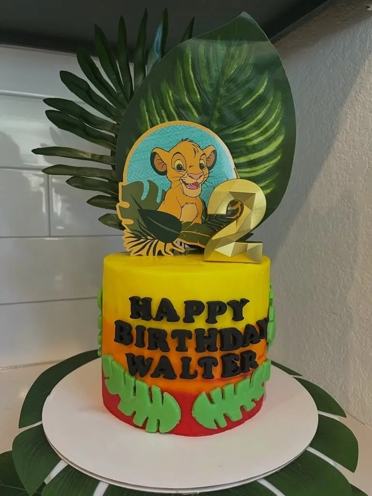 🎶 I just can&rsquo;t wait to be king! 🎶

Three bold sunset layers, jungle details, and all the Lion King magic &mdash; loved creating this cake to celebrate Walter&rsquo;s special day 🦁🎂