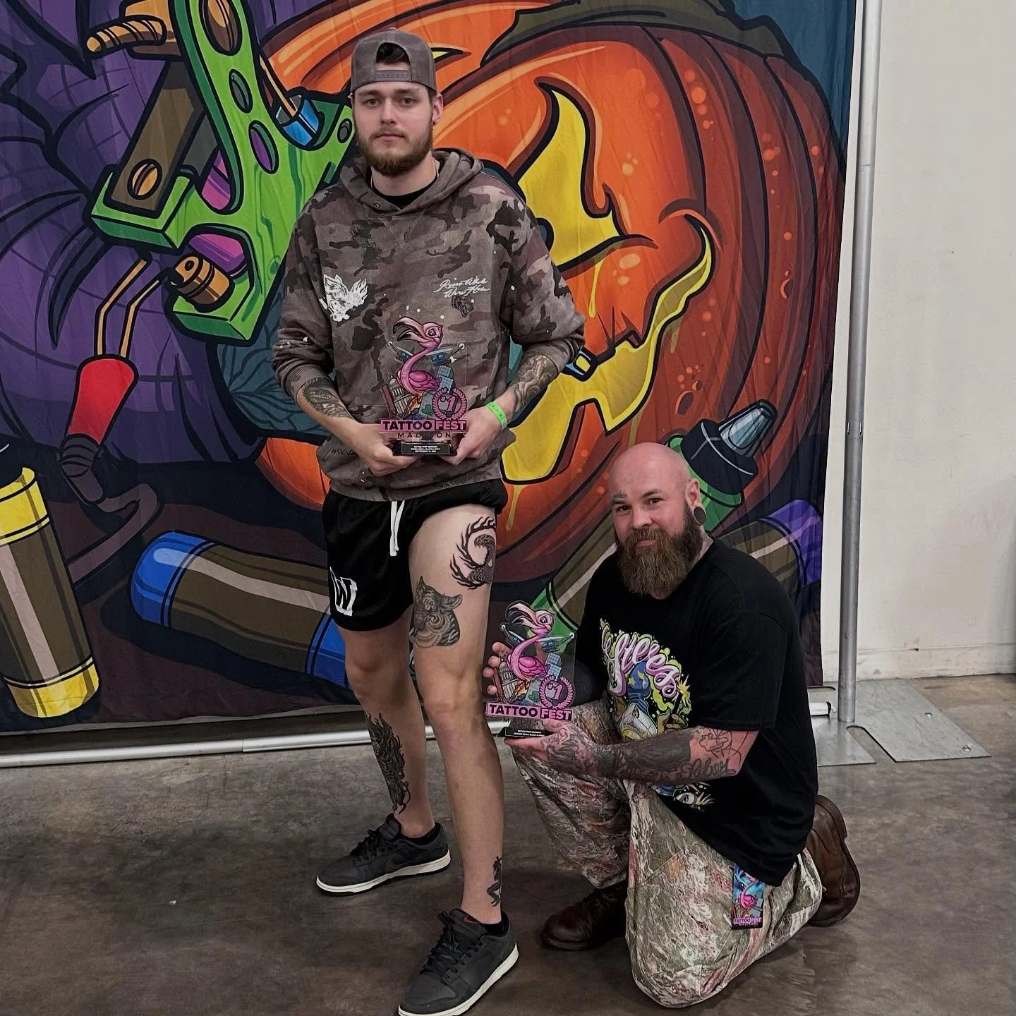 Honored to take home 1st place at the Madison Tattoo Convention. Thank you to everyone who supports Sacred Feather Tattoo 🖤