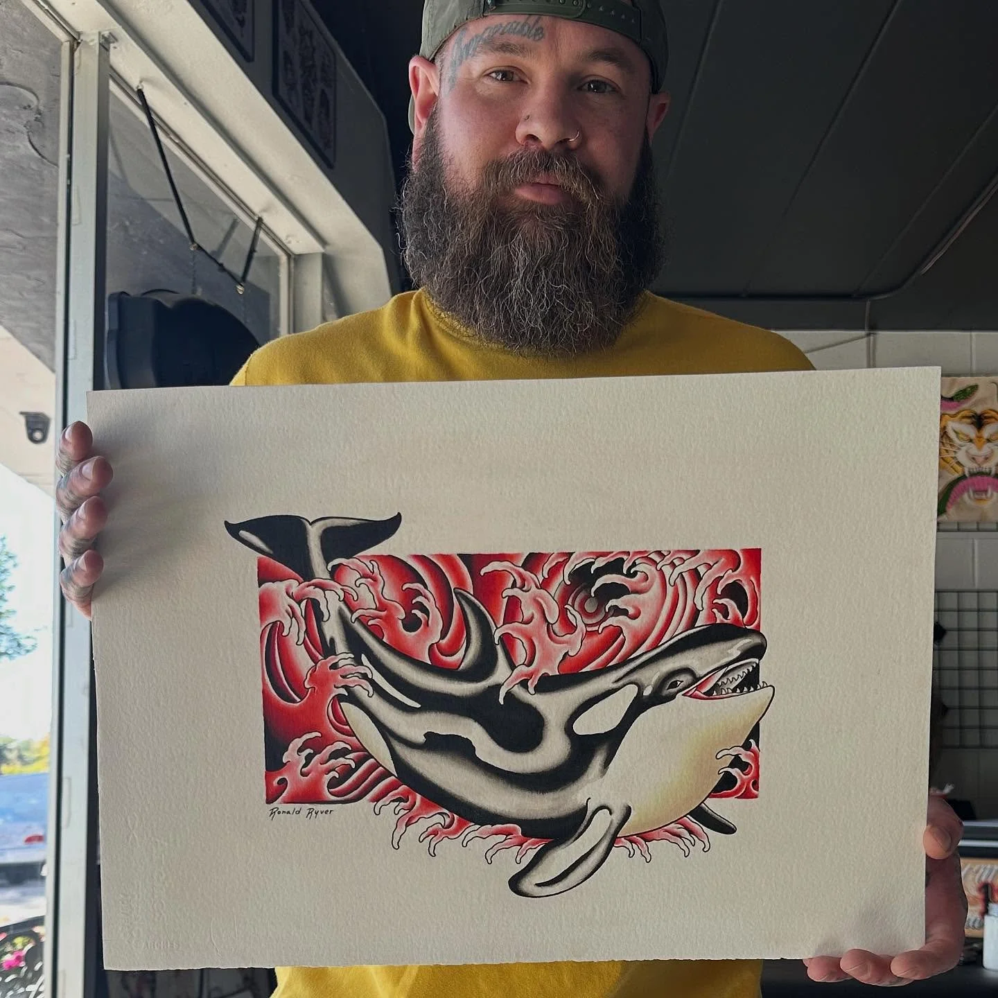 Water Panther painting #watercolor #orcatattoo #tattooflash #painting #tattooflashart #neotrad #neotradtattoo #drawing #brightandbold