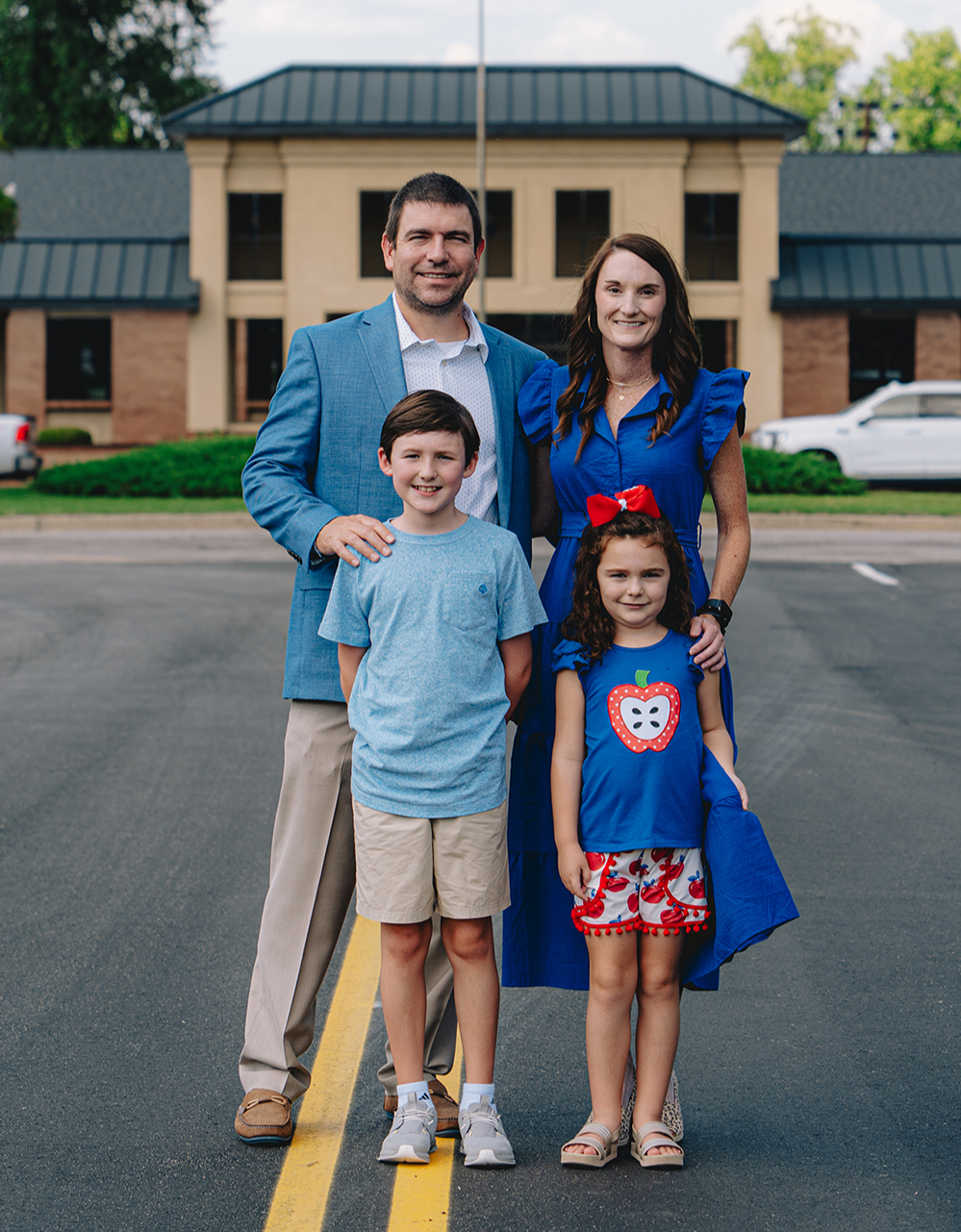 Allen Kirby, LMA Head of School, and family