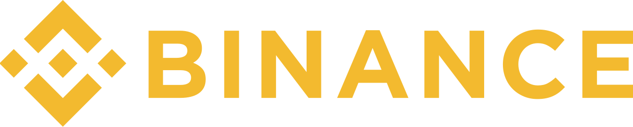 The Binance logo with black text on a black background.