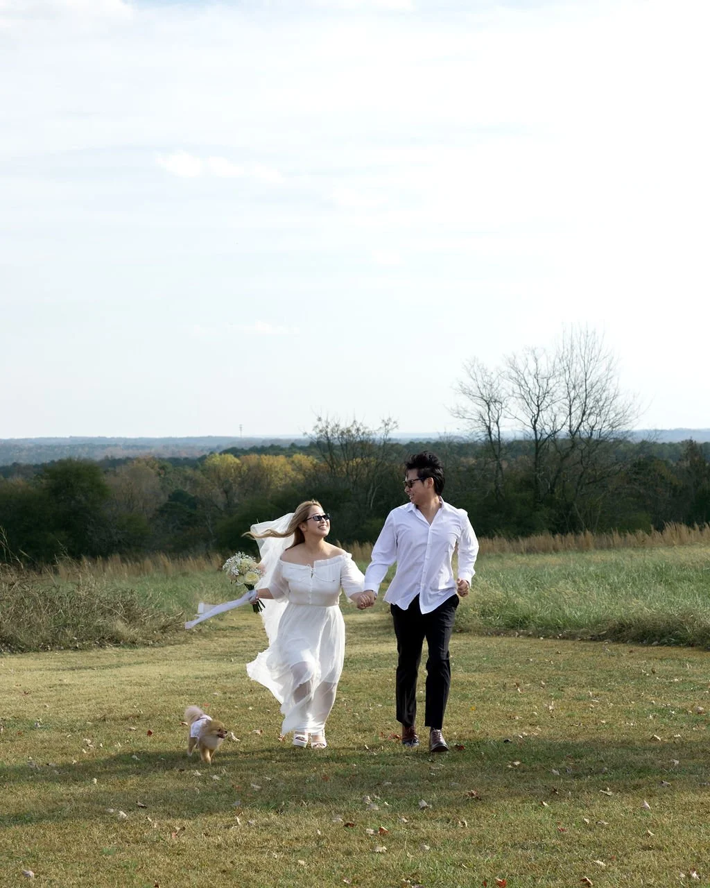 cute park engagement photography