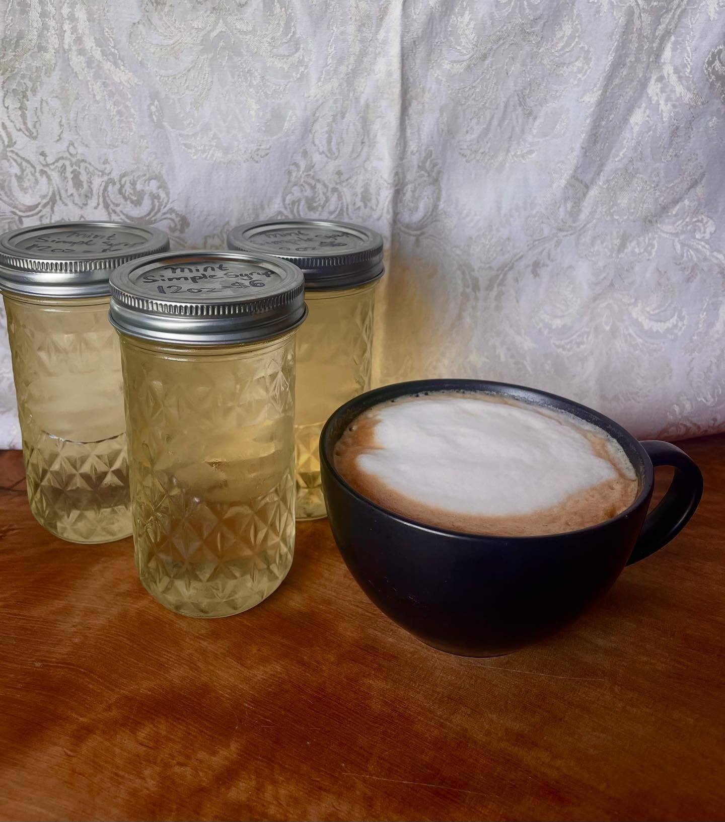 We are now selling our very own mint simple syrup! Perfect for coffee, cocktails and more. Only sold through our CSA! 💚☕️🌱