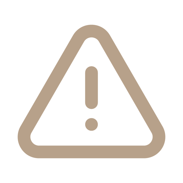 Warning sign with an exclamation mark inside a triangle
