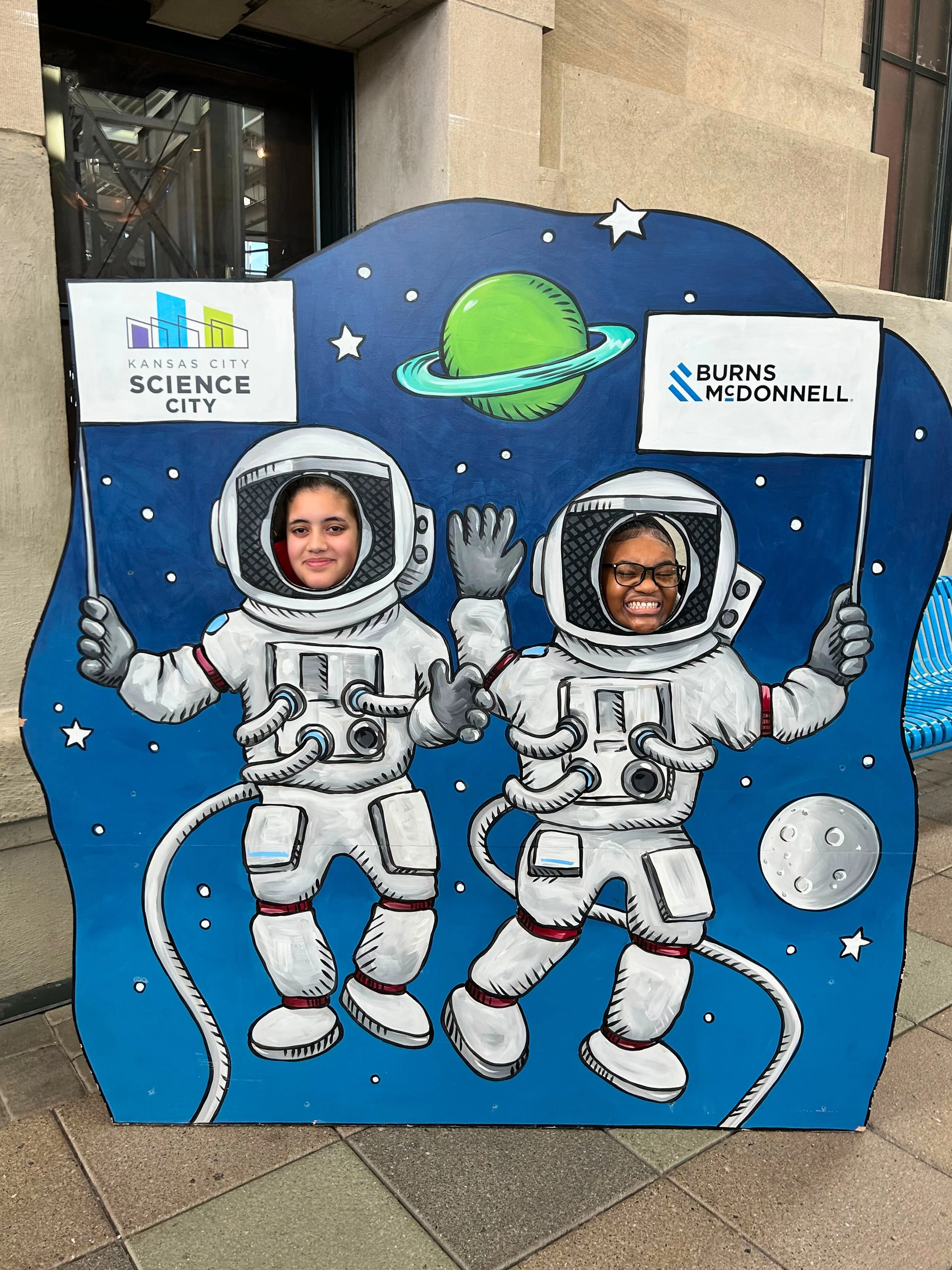 Blasting off into our Science City adventure — a lighthearted moment before diving into design thinking and big ideas.