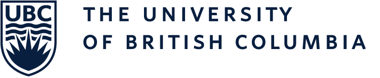 The logo of the University of British Columbia, featuring a shield and the university's name.