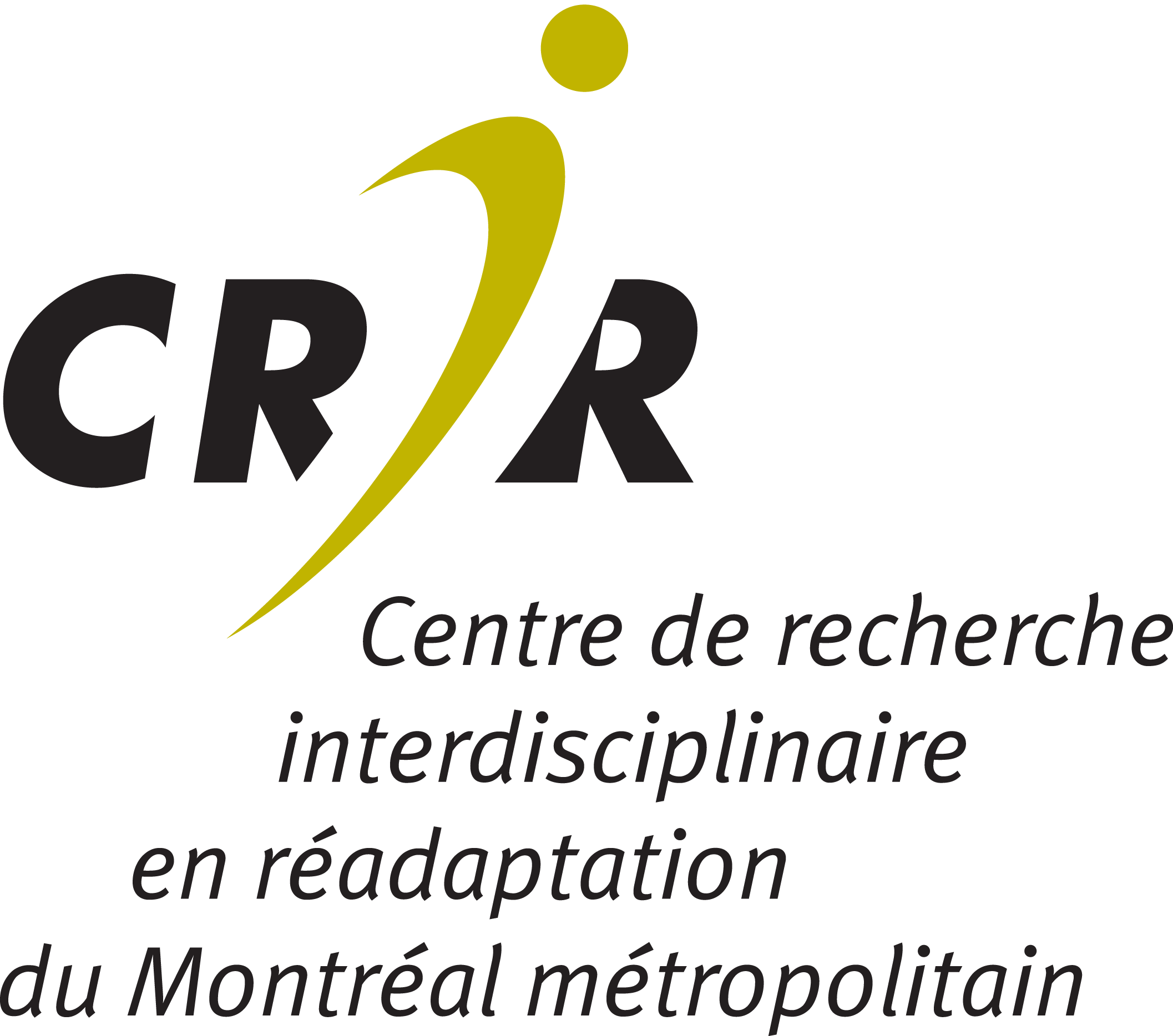 Logo of the Centre de recherche interdisciplinaire en rédaction du Montréal métropolitain, with a stylized figure and the organization name in French.