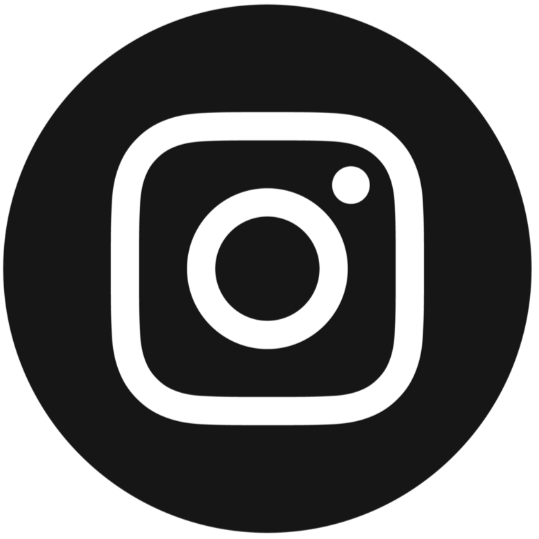 Instagram logo with a black background and white camera icon
