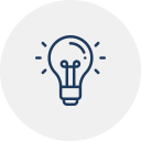 Lightbulb icon on a white background
