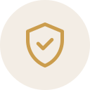 Shield icon with a check mark inside